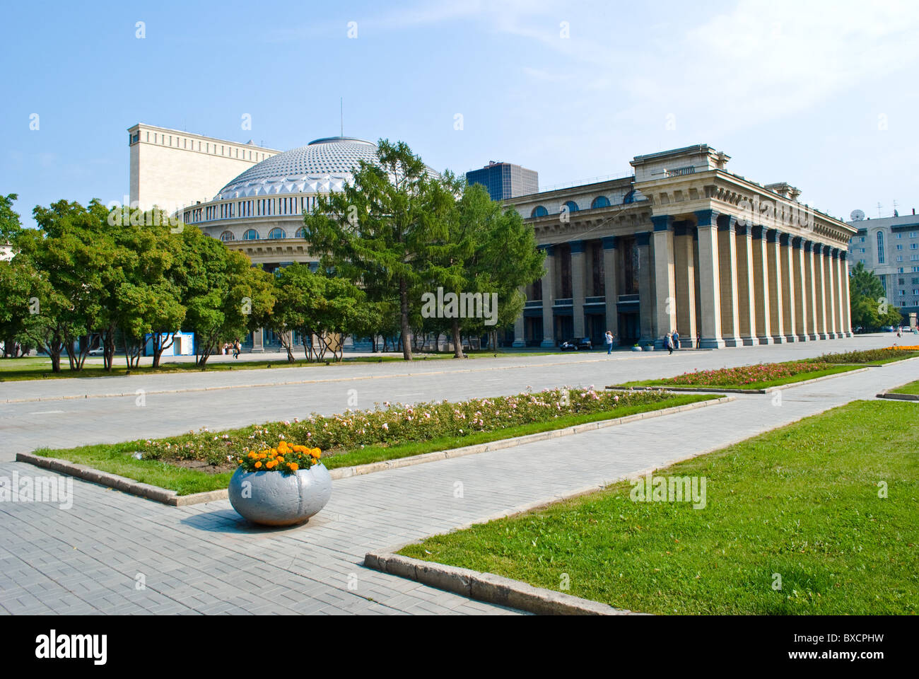 Oper und Ballett-Theater in Nowosibirsk Stockfoto
