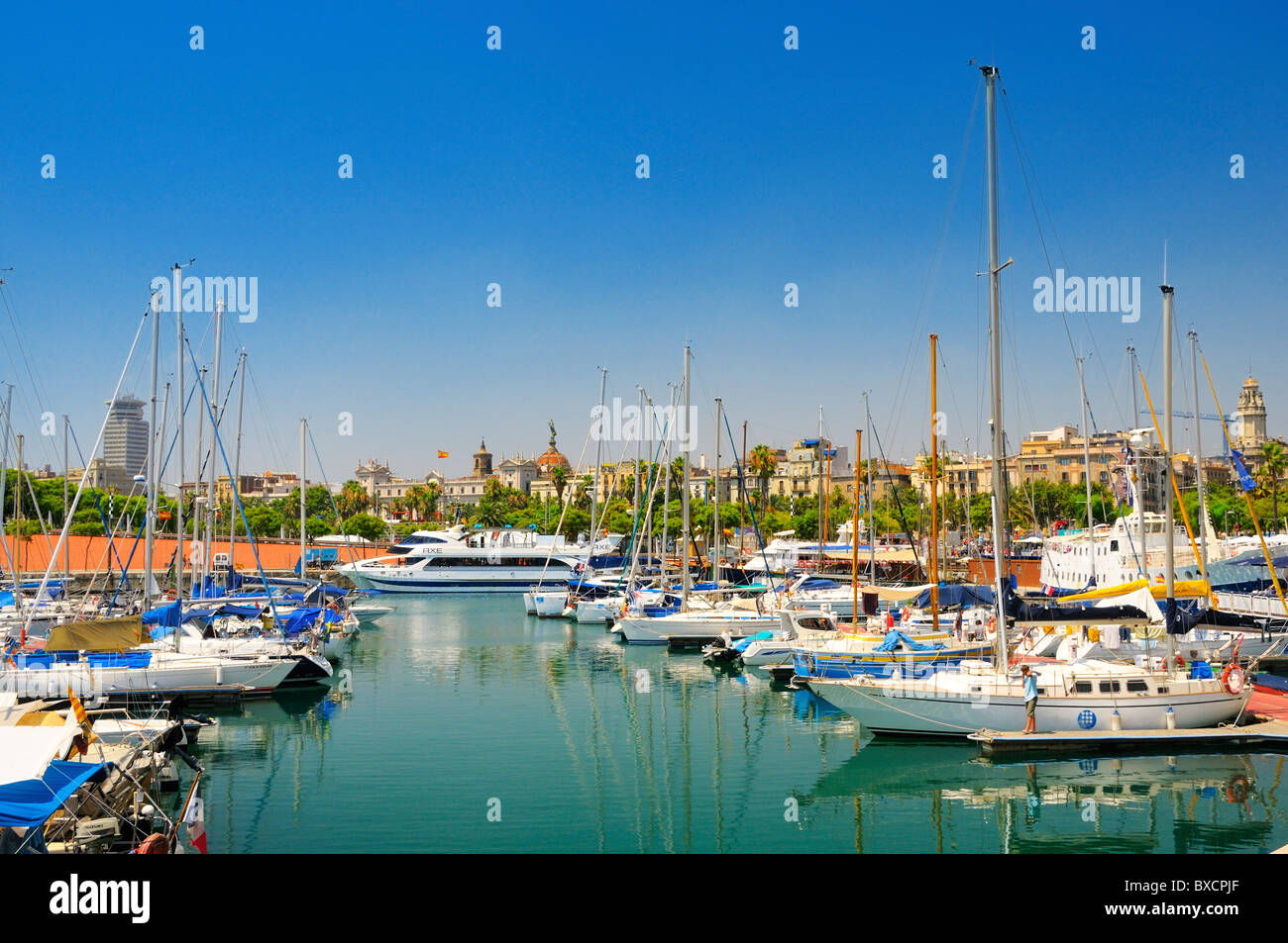Die Marina Port Vell, Barcelona, Spanien. Stockfoto