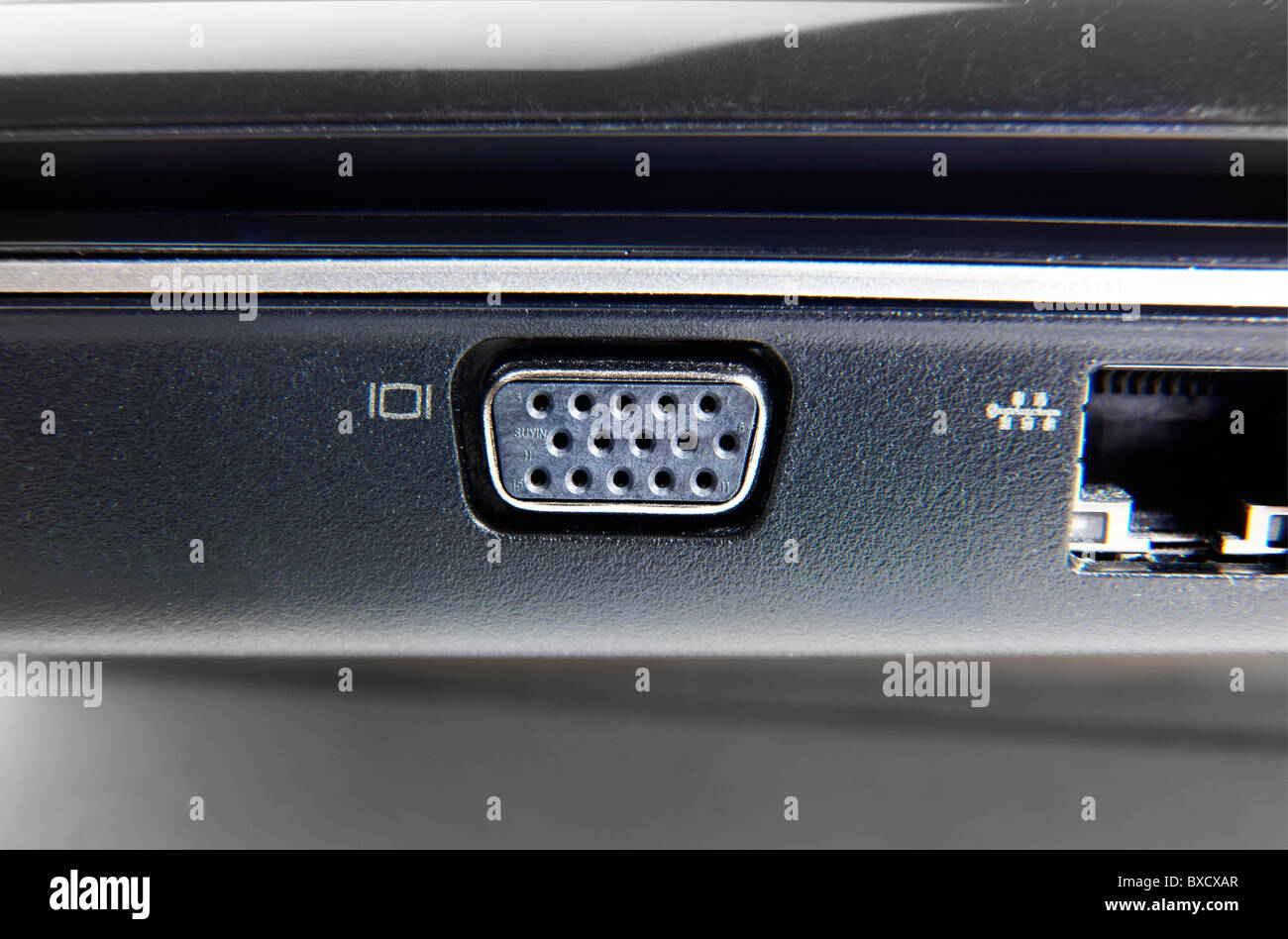 Video Grafik-Array-Anschluss (VGA) auf Laptop Stockfotografie - Alamy