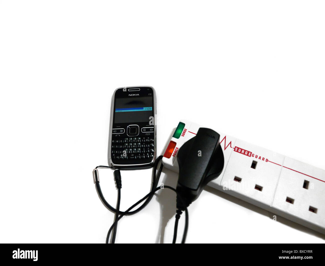 Handy aufgeladen Stockfoto