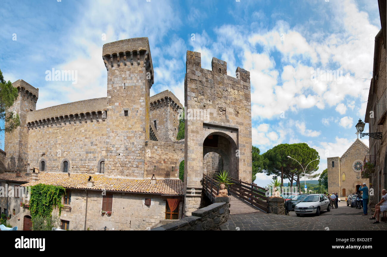 Burg von Bolsena. Rocca Monaldeschi. Lago di Bolsena, Latium, Italien. Stockfoto