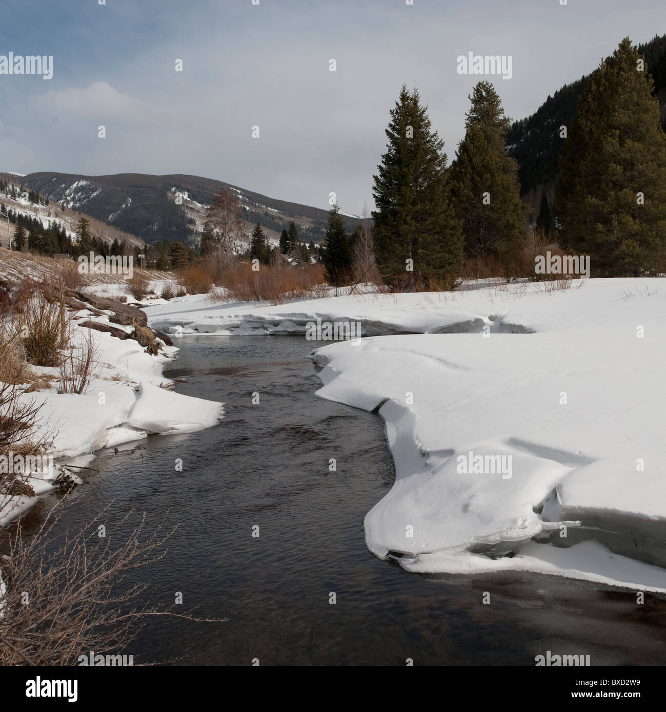 Winterlandschaft in Vail, Colorado 2010 Stockfoto