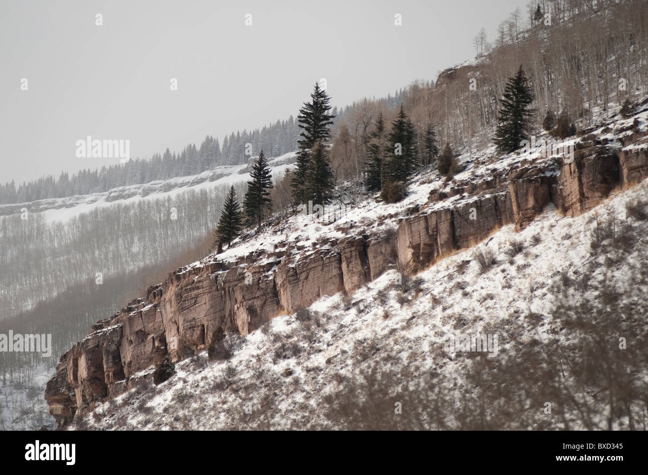 Winterlandschaft in Vail, Colorado Stockfoto