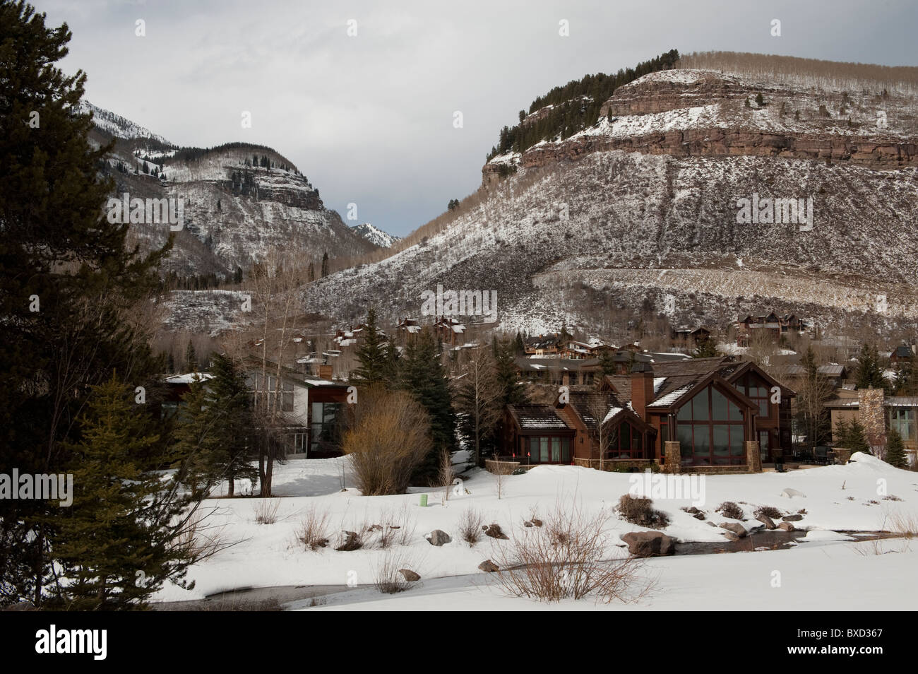 Gebäude in Vail Colorado Stockfoto