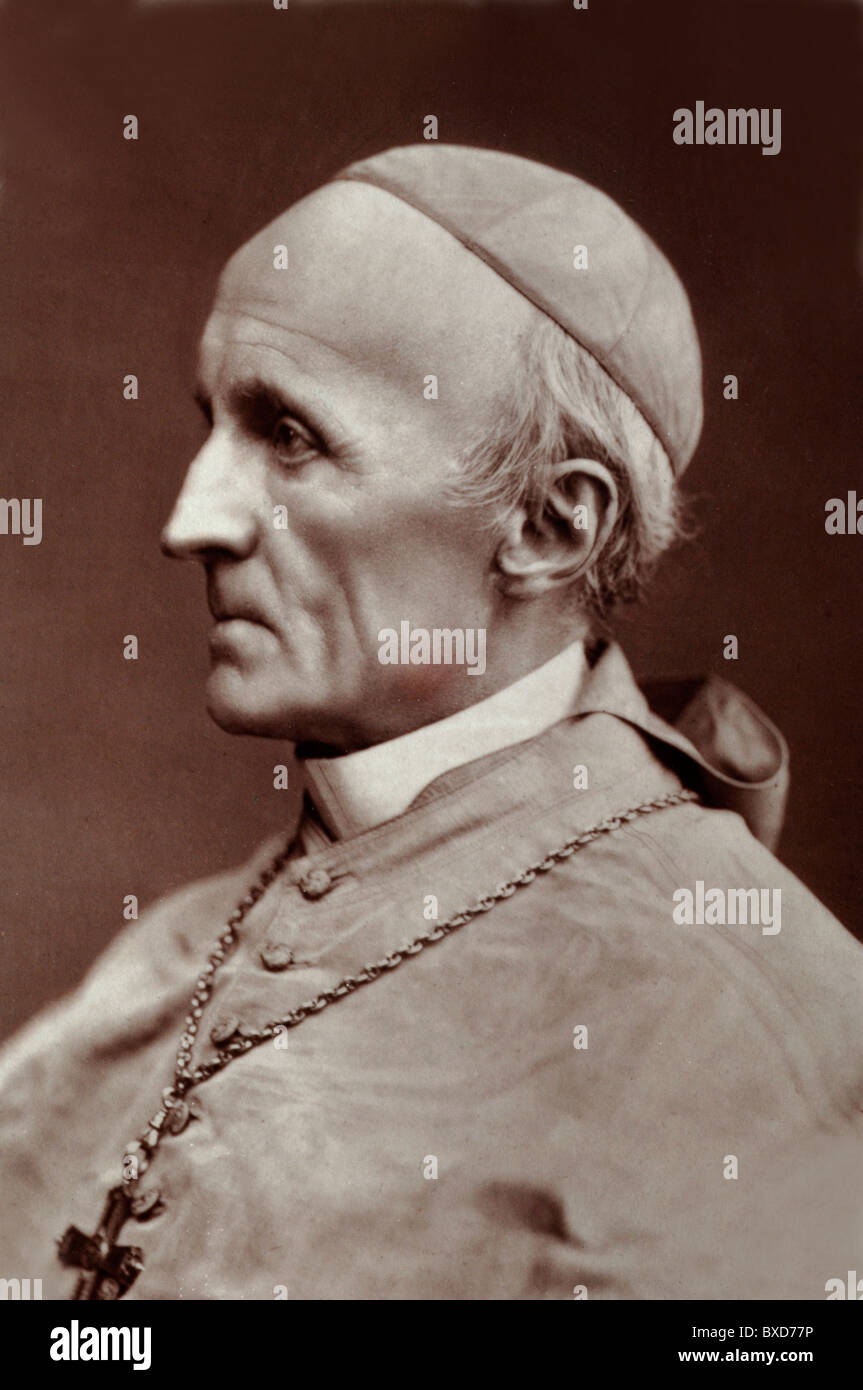 Porträt von Kardinal Henry Edward Manning (1808-1892) englischer römisch-katholischer zweiter Erzbischof von Westminster und Primas von England und Wales. Albumen Drucken oder fotografieren c1880. Stockfoto