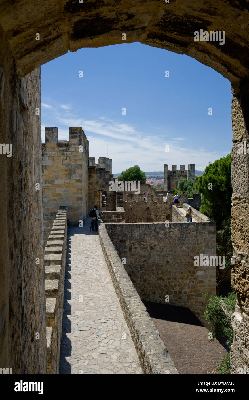 Portugal, Lissabon, das Castelo de Sao Jorge, Blick von der Stadtmauer Stockfoto
