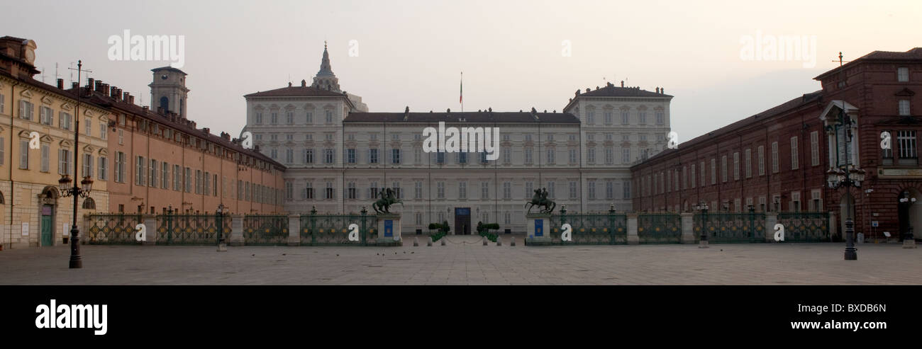 Palazzo Reale, Piazza Castello Torino Stockfoto