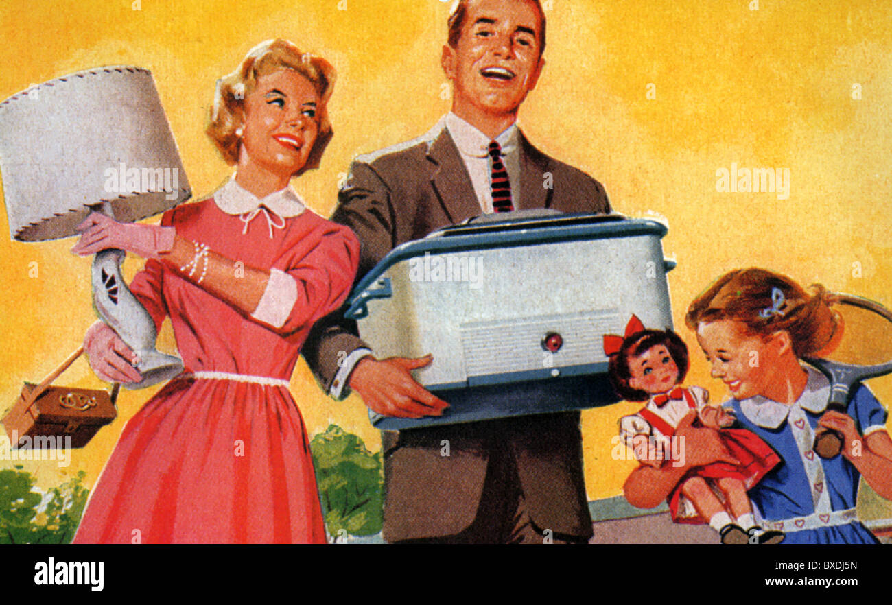AMERIKANISCHE FAMILIE 1956 Stockfoto