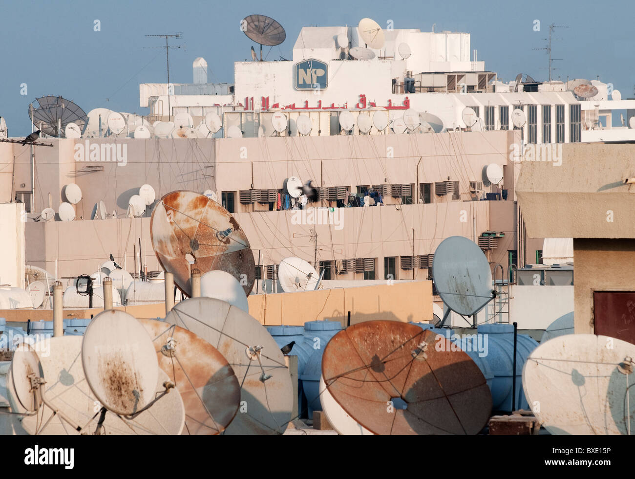 Kü Edishes auf den Dächern in Dubai Stockfoto