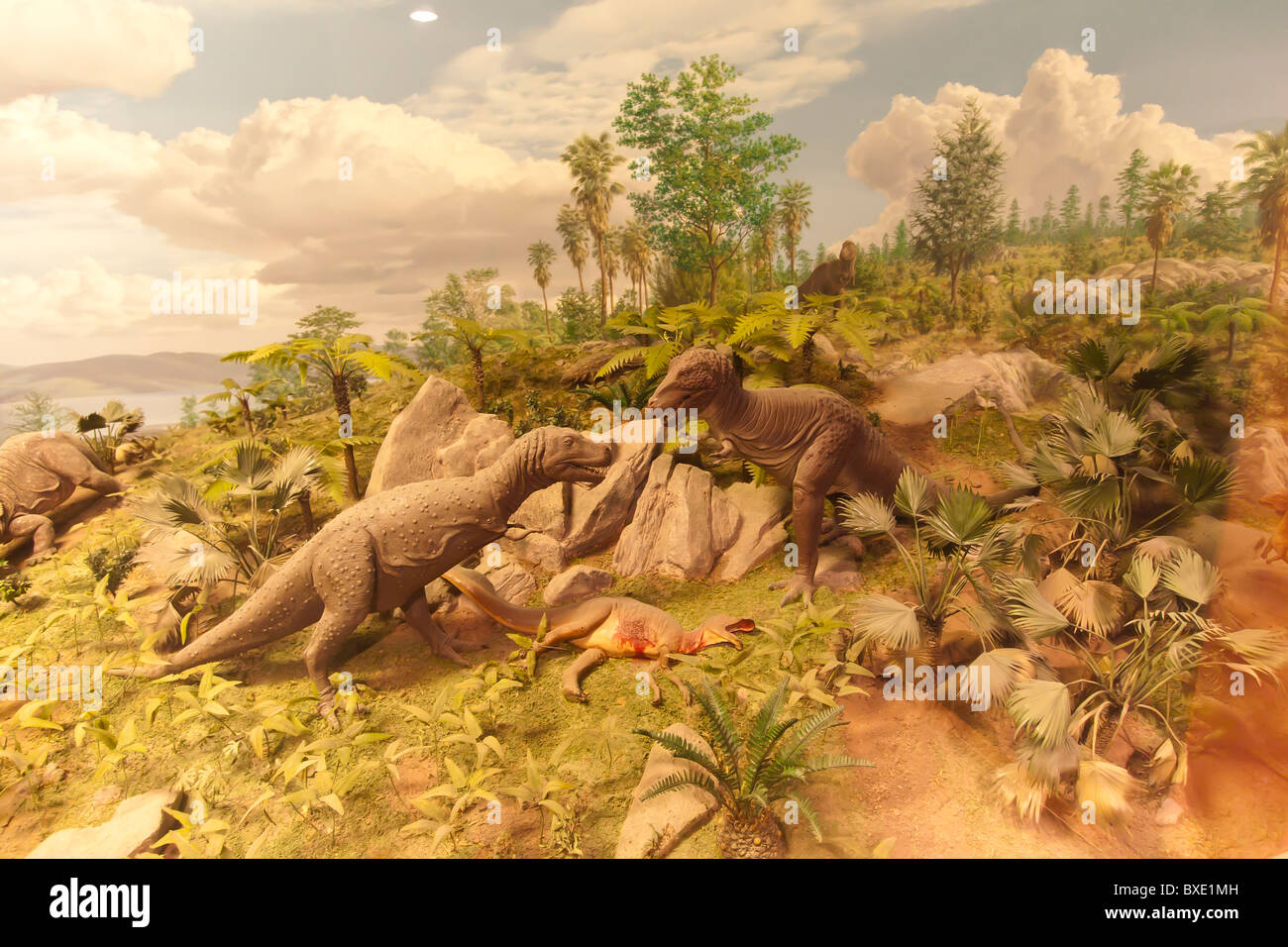 Dinosaurier-Szene Stockfoto