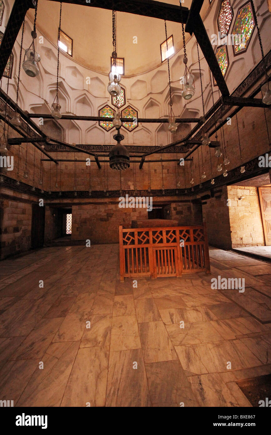 Madrasa und Mausoleum von al-Malik al-Salih Najm al-Din Ayyub, Al-Mu´izz LeDin Allah Street, Kairo, Ägypten Stockfoto