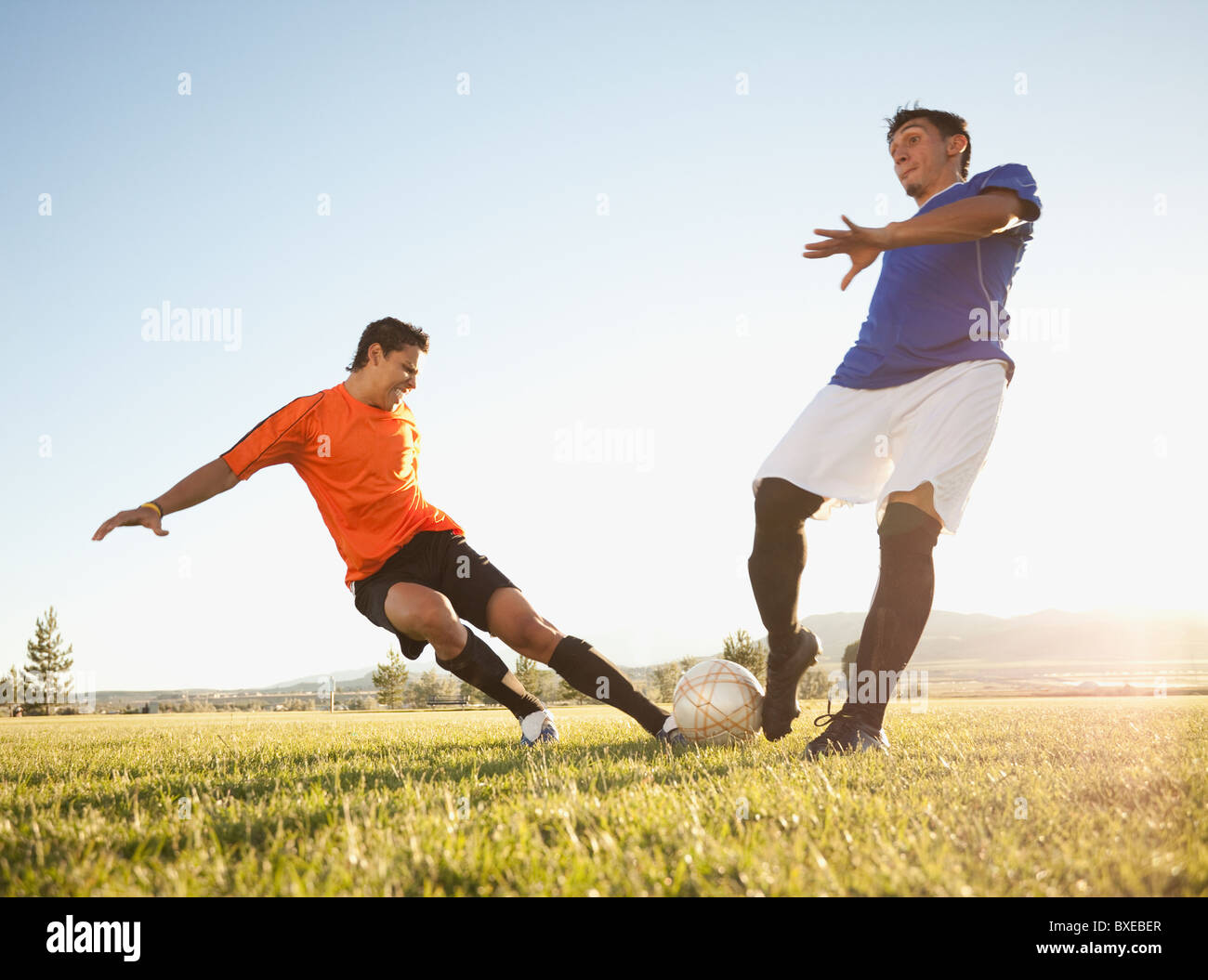 Fußball-Spiel Stockfoto