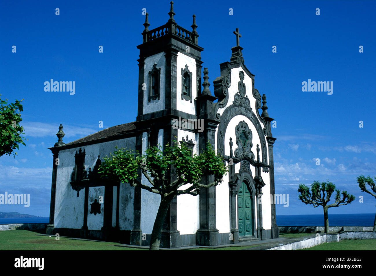 Ermida de Nossa Senhora Mãe de Deus (Gott Kapelle unserer lieben Frau Mutter) in Ponta Delgada, Insel São Miguel auf den Azoren Stockfoto