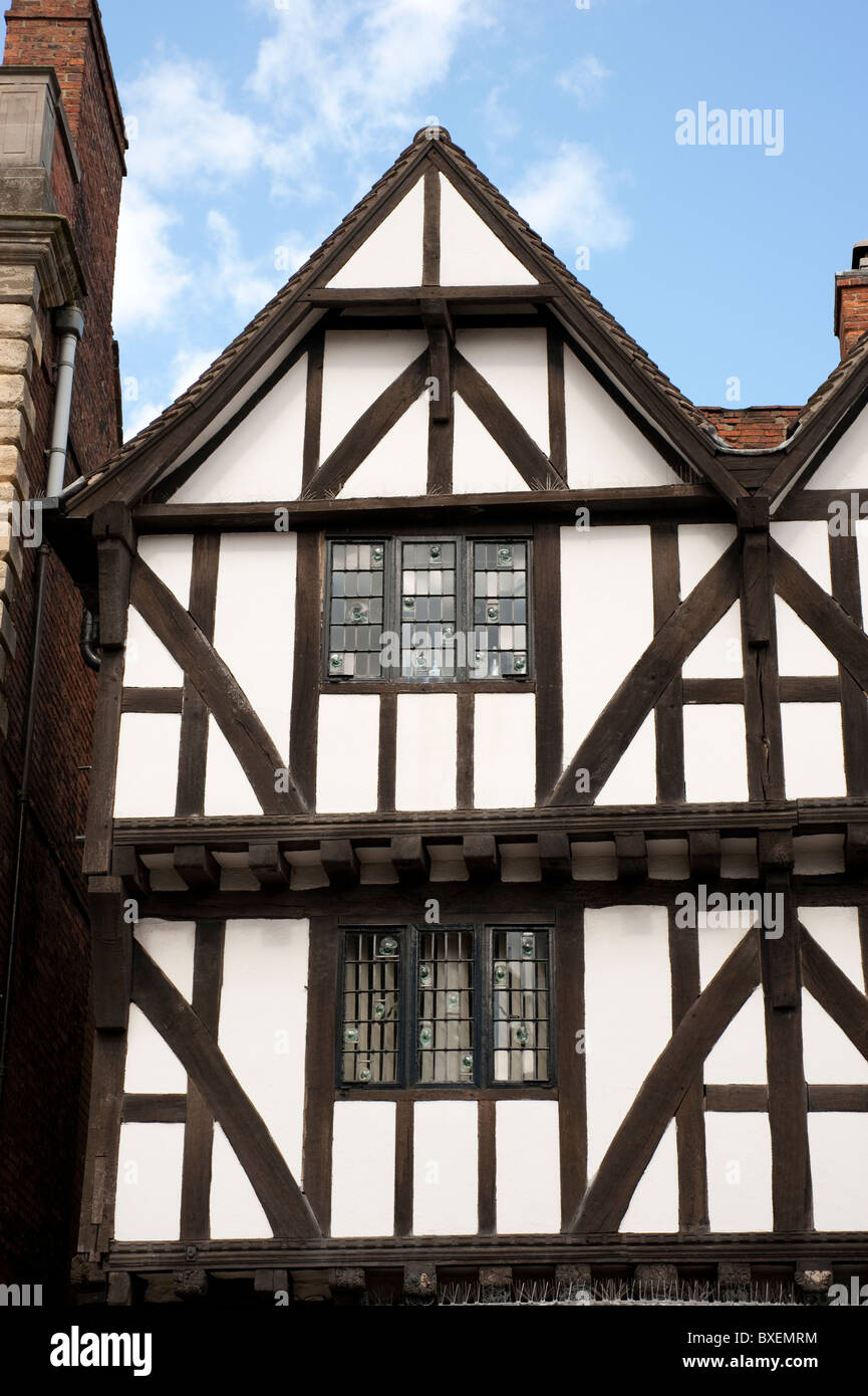 Tudor-Gebäude in Lincoln Stockfoto