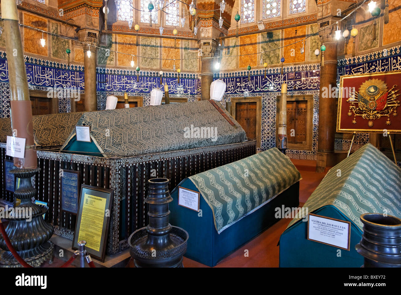 Türkei - Istanbul - Interieur des Grabes von Sultan Süleyman dem prächtigen Stockfoto