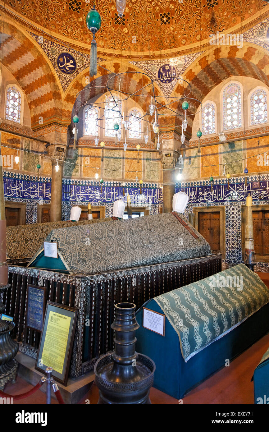 Türkei - Istanbul - Interieur des Grabes von Sultan Süleyman dem prächtigen Stockfoto