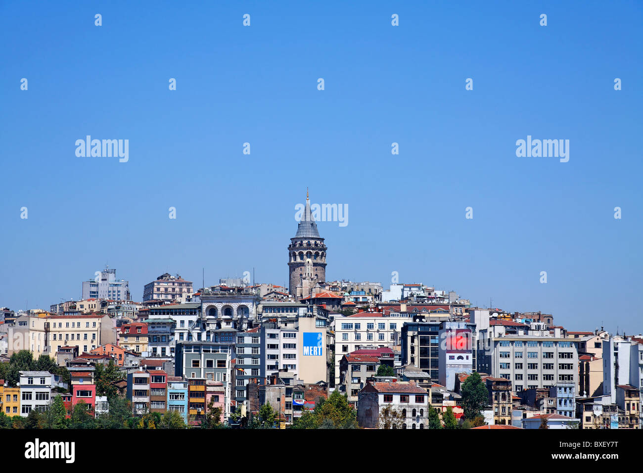 Türkei - Istanbul - Galata-Turm und Stadt skyline Stockfoto