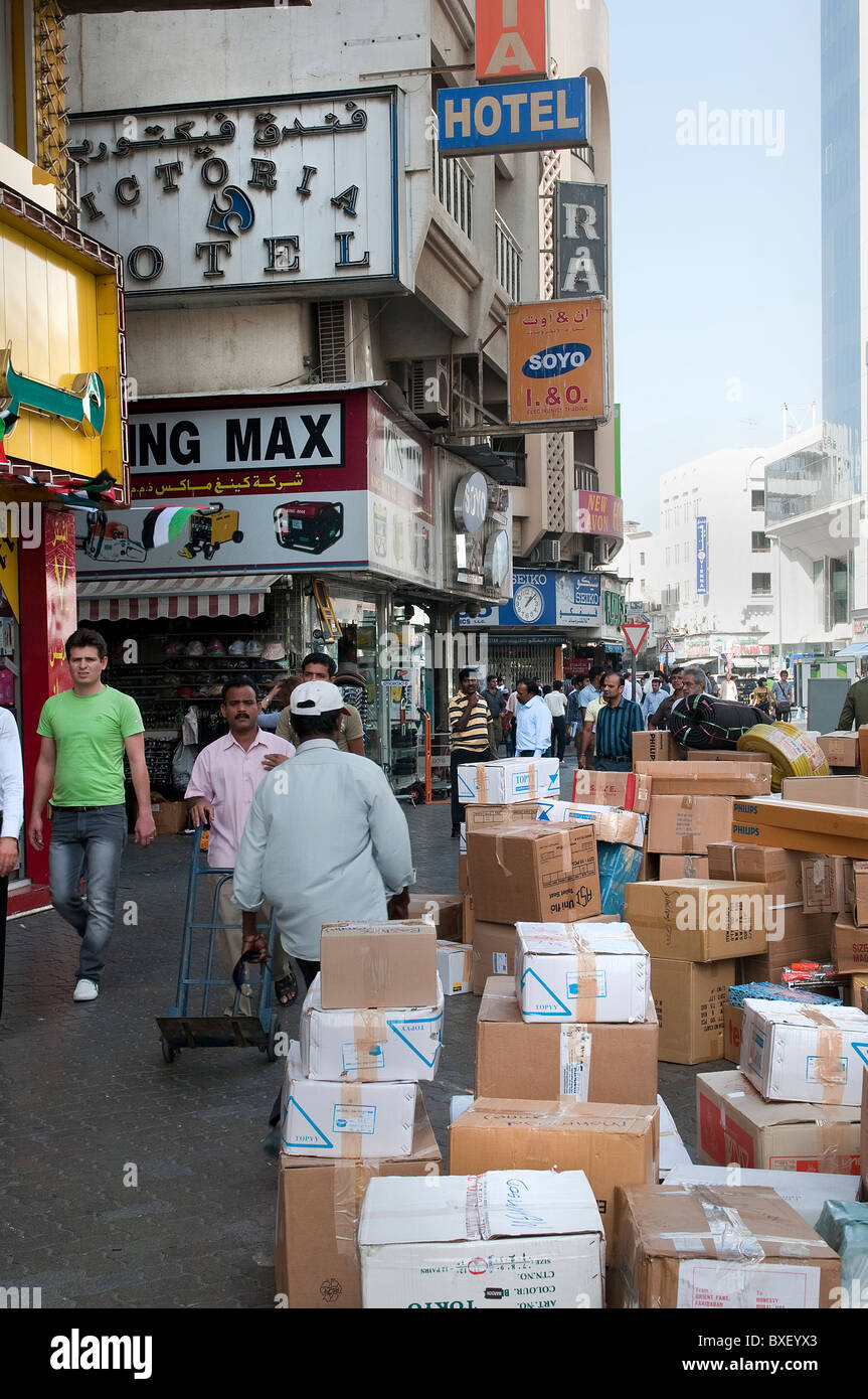 Die Market Street in Deira in Dubai Stockfoto