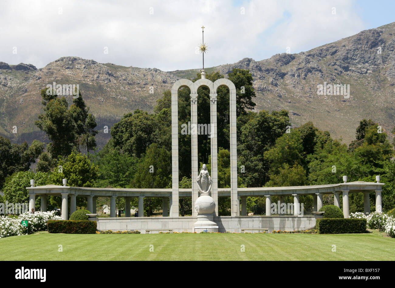 Hugenotten-Denkmal, Franschhoek, Westkap, Südafrika. Stockfoto