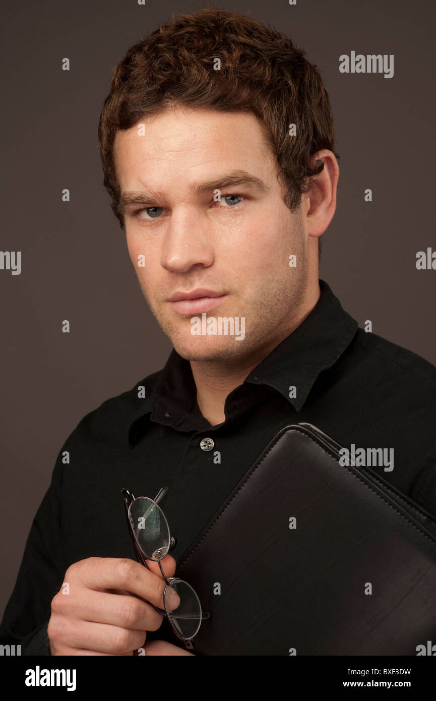 Junge männliche Business-Mann-Unternehmer Stockfoto