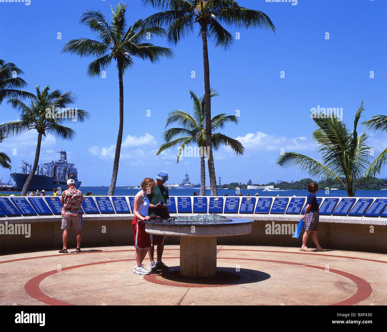 Das USS Arizona Memorial Vistor Center, Pearl Harbor, Honolulu, Oahu, Hawaii, Vereinigte Staaten von Amerika Stockfoto