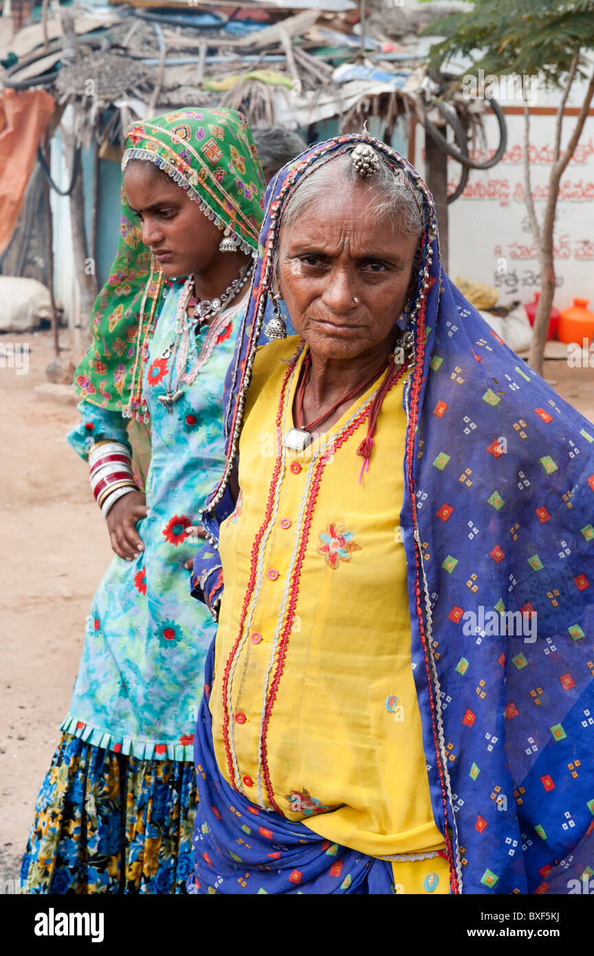 Gadia Lohar. Nomadische Rajasthan ältere Frau. Indiens wandernde Schmiede. Indien Stockfoto