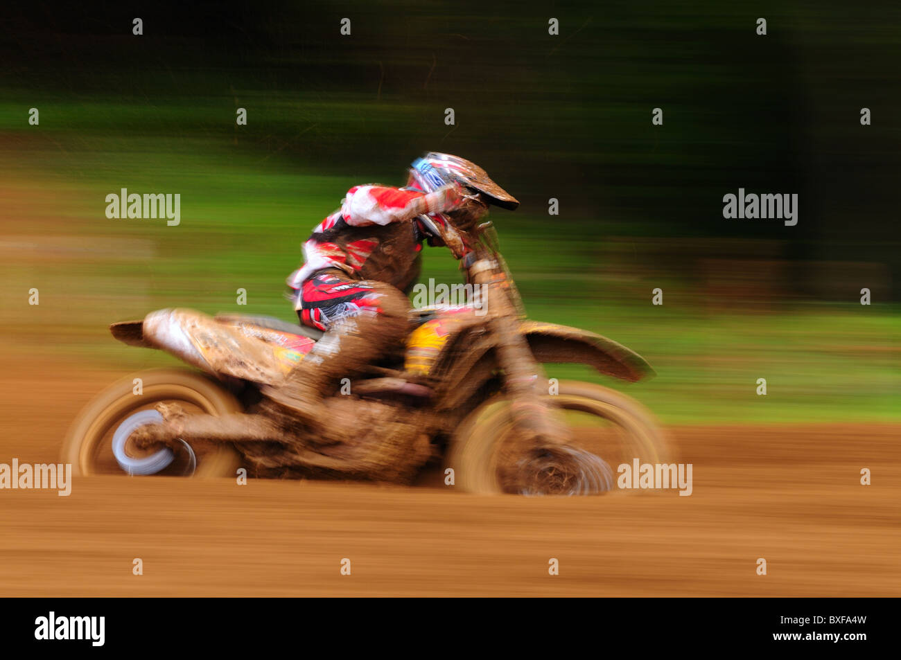 Teilnehmer bei Motocross sogar, Blaxhall Schaltung, Suffolk Stockfoto