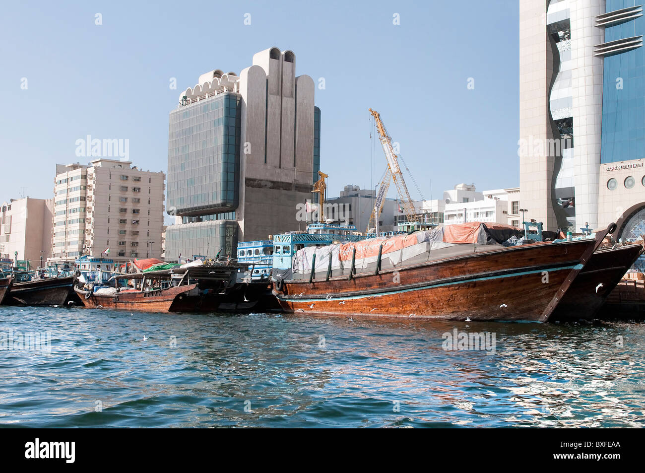 Ein Blick auf den Creek in Dubai Stockfoto