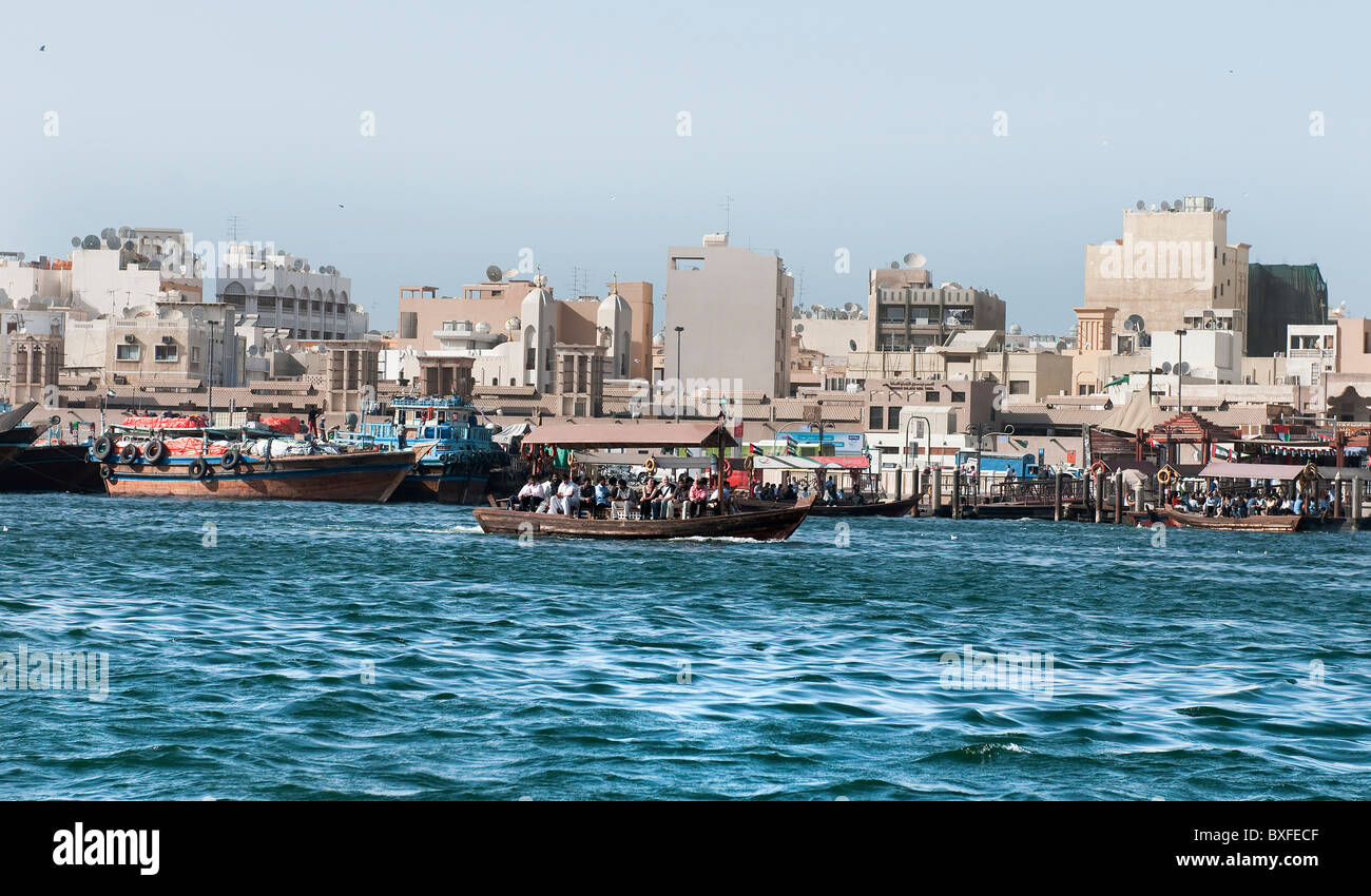Ein Blick auf den Creek in Dubai Stockfoto