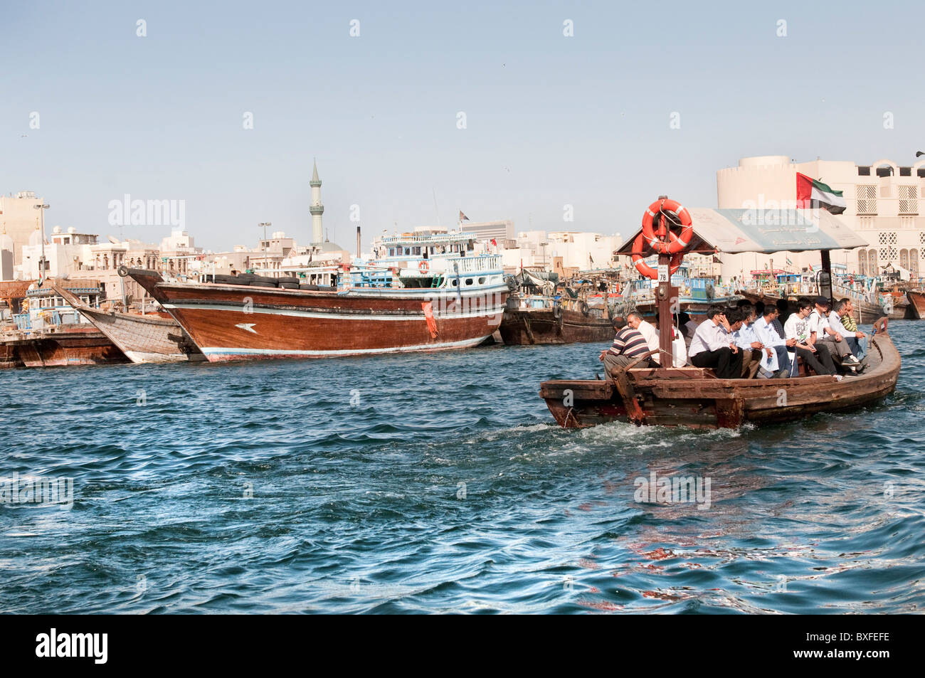 Ein Blick auf den Creek in Dubai Stockfoto