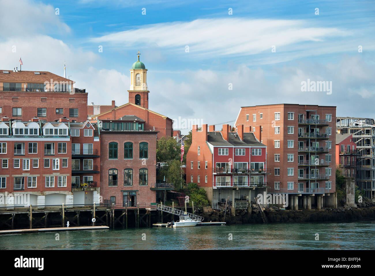 Waterfront Architektur, Portsmouth, New Hampshire, USA Stockfoto