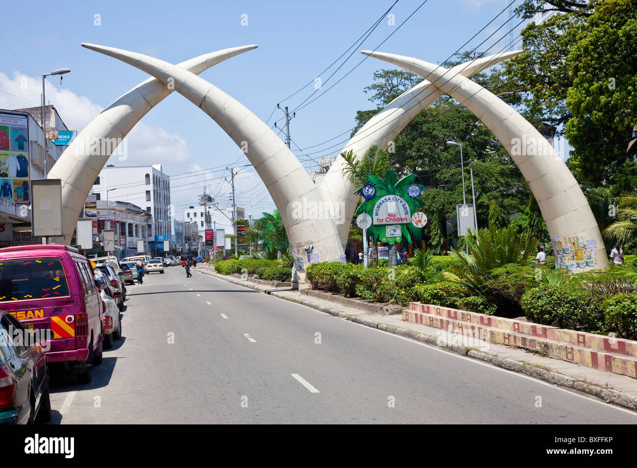 Hauer, Moi Avenue, Mombasa, Kenia Stockfoto