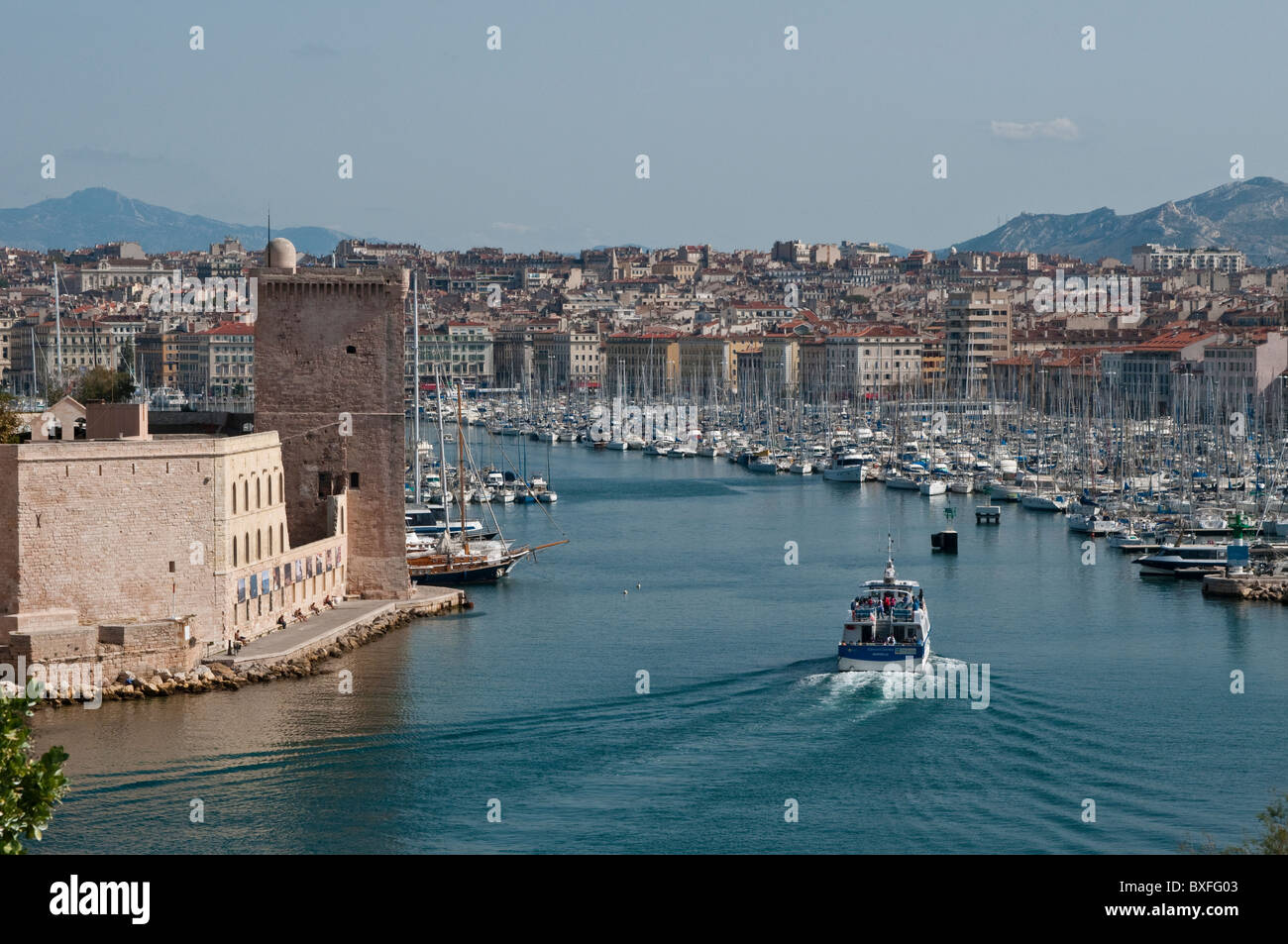 Vieux Port, alten Hafen, Marseille, Frankreich Stockfoto