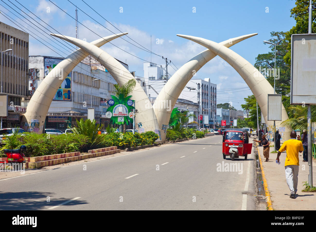 Hauer, Moi Avenue, Mombasa, Kenia Stockfoto