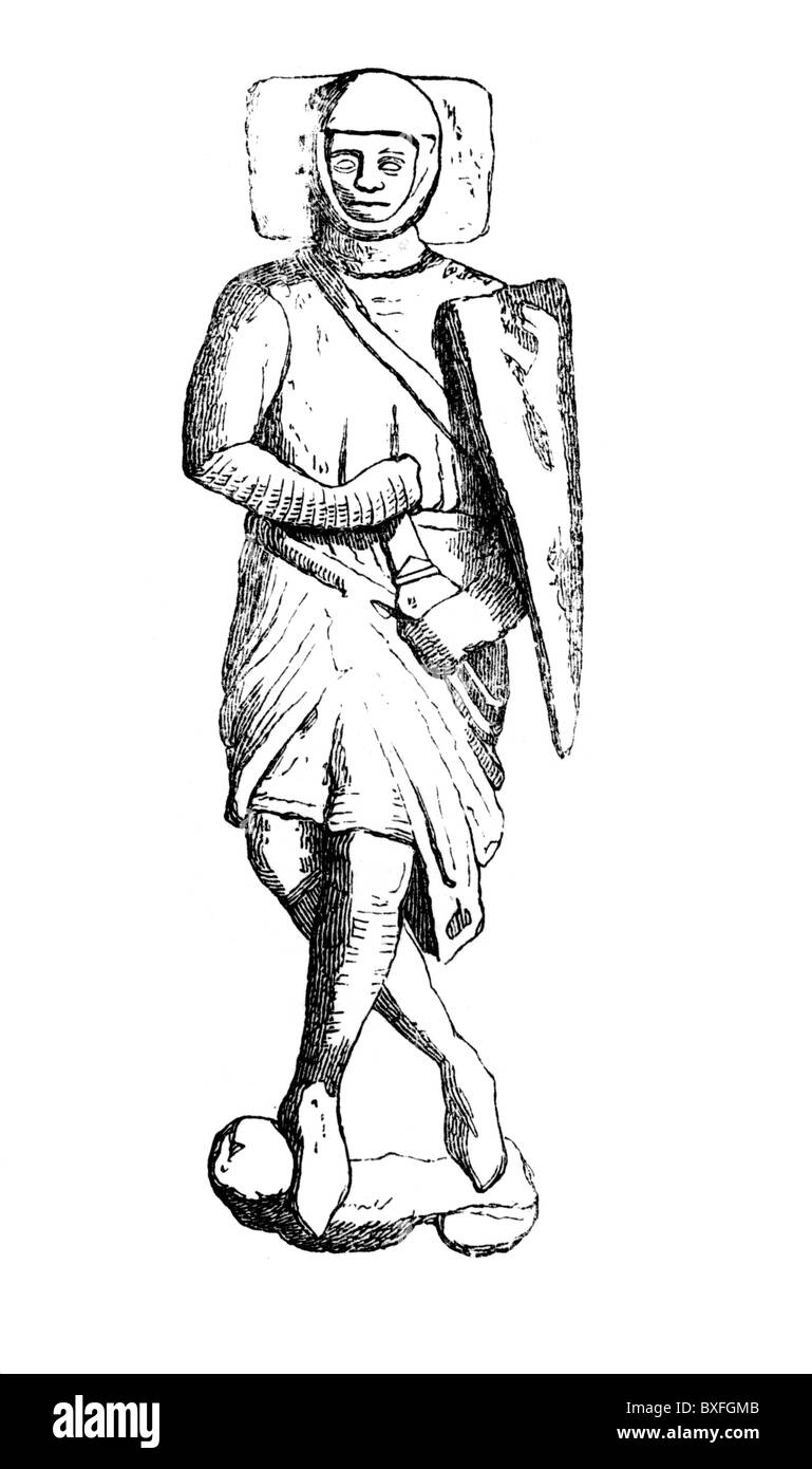 Bildnis von William Mareschal oder Marschall, Earl of Pembroke; 13. Jahrhundert; Schwarz und weiß-Abbildung; Stockfoto