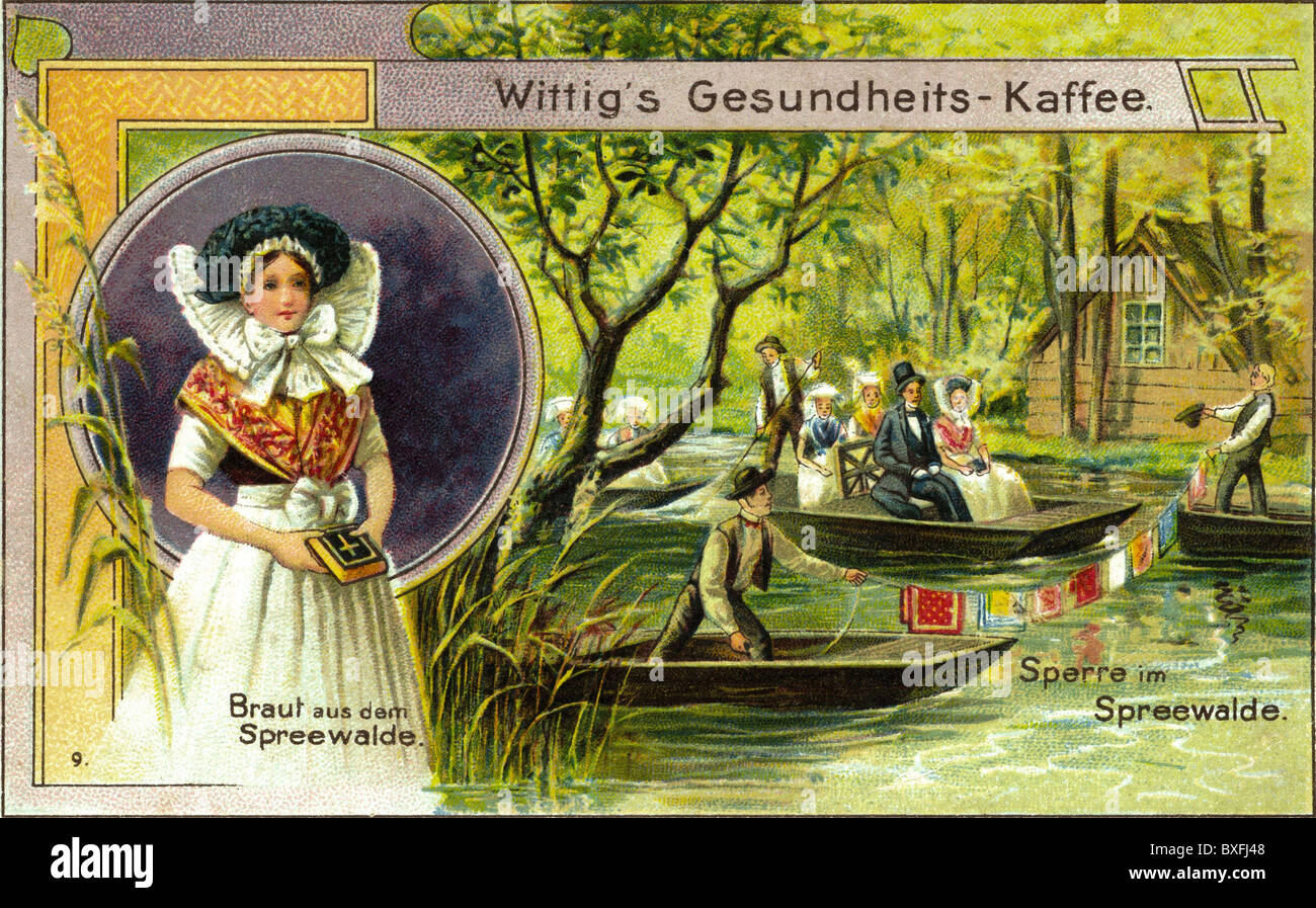 Werbung, Deutschland, Werbung für Wittig's Gesundheit - Kaffee, Louis Wittig & Co., Coethen, Deutschland, Sammlerbild aus einer Serie, um 1908, Zusatz-Rechte-Clearences-nicht vorhanden Stockfoto