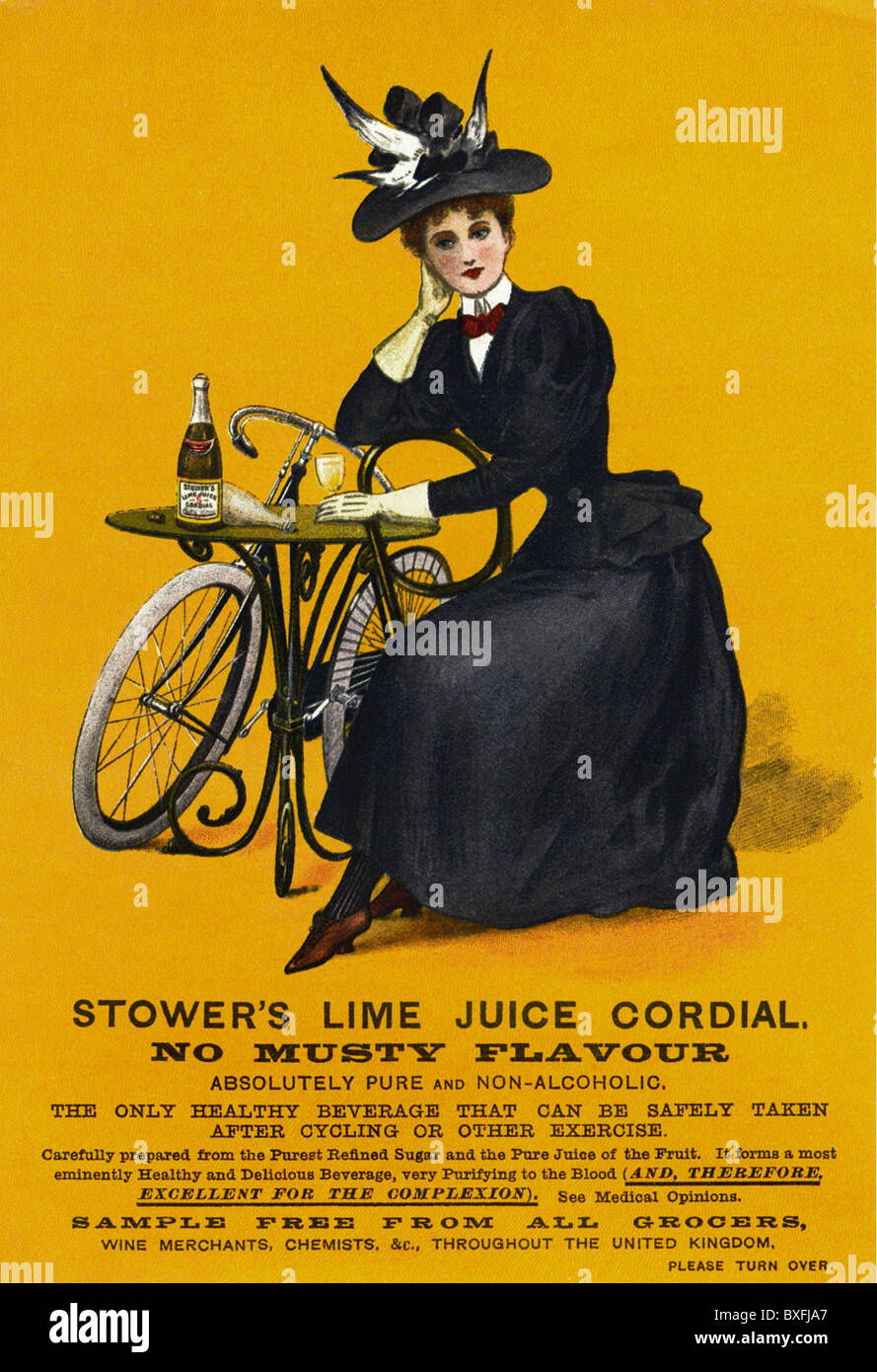 Sport, Radfahren, Radfahrerin, Pause, Rast im Café, Großbritannien, 1900, Zusatzrechte-Abfertigung-nicht vorhanden Stockfoto