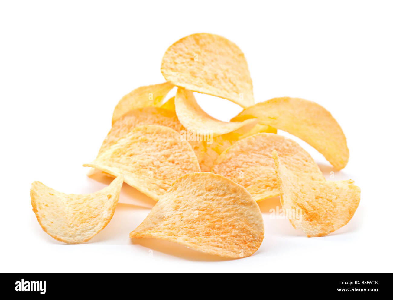 Kartoffel-Chips Imbiss Stockfoto