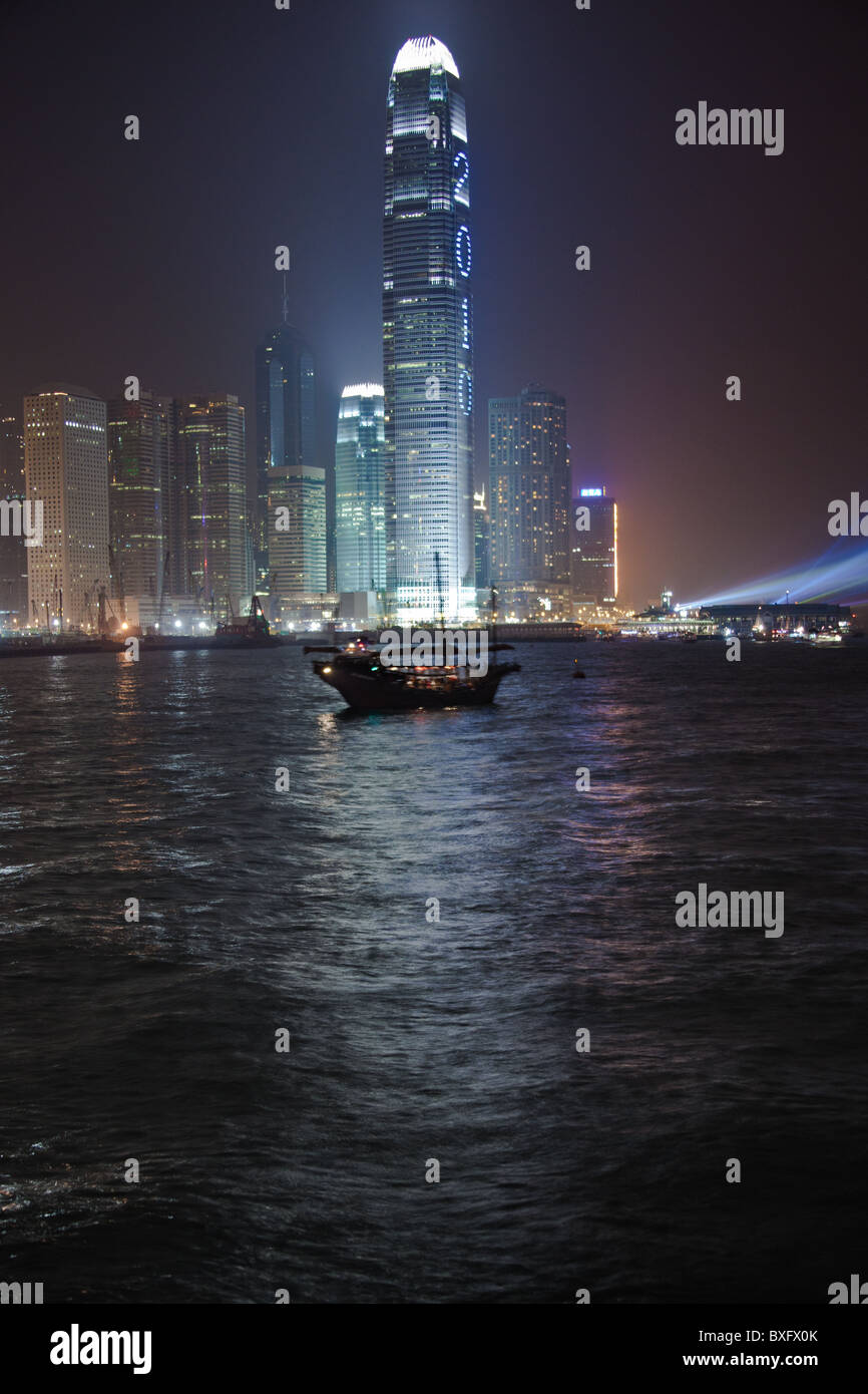 Hong Kong Hafen im Jahr 2010 Stockfoto