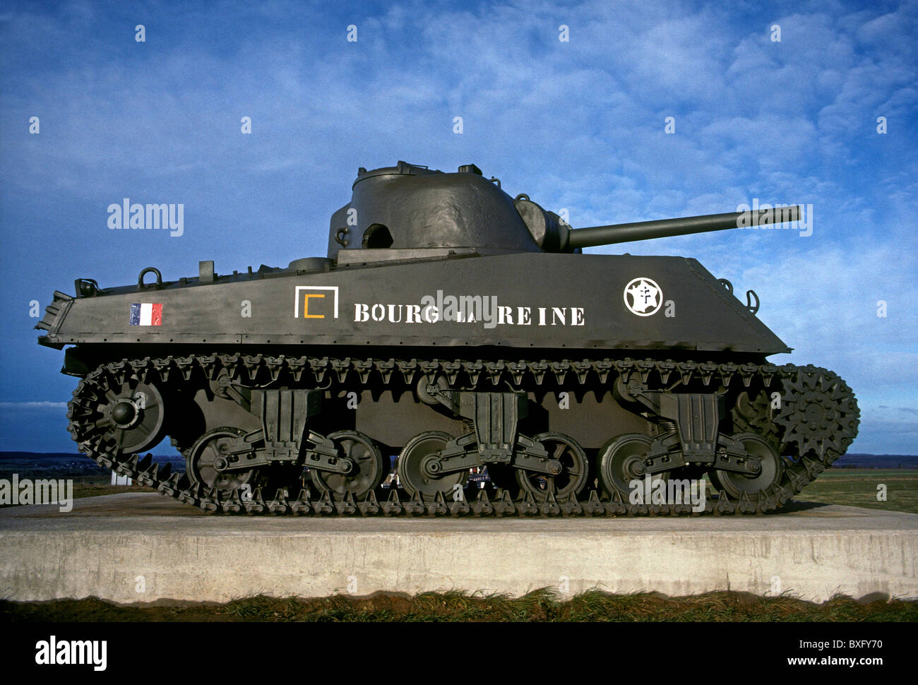 Bourg la Reine einen Weltkrieg zwei französische Panzer in der Nähe von phalsbourg, Lothringen, Frankreich, Europa Stockfoto