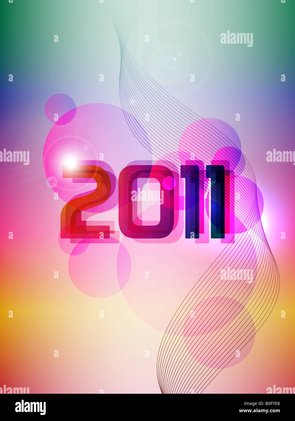 Neujahr 2011 Stockfoto
