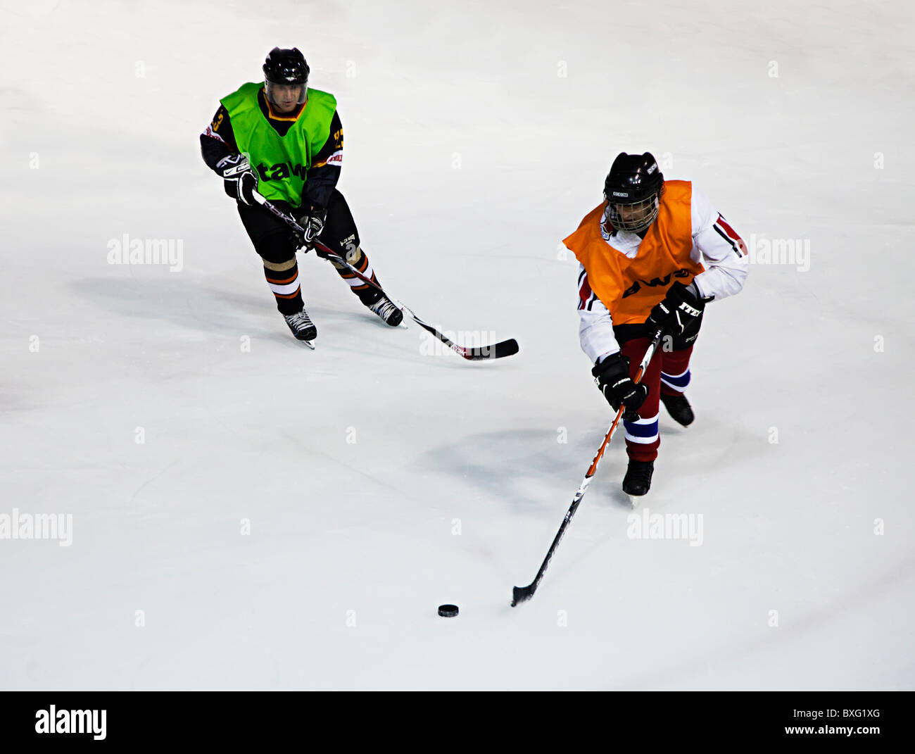 Eis-Hockey Palau de Gel Canillo Andorra Stockfoto
