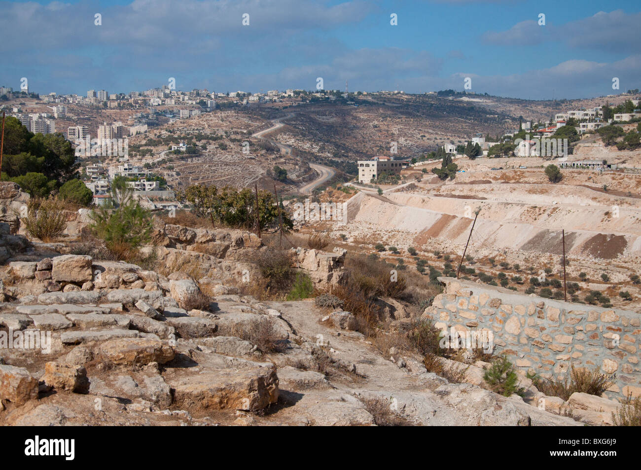 Eine Ansicht des Bereichs Bethlehem im Westjordanland. Stockfoto