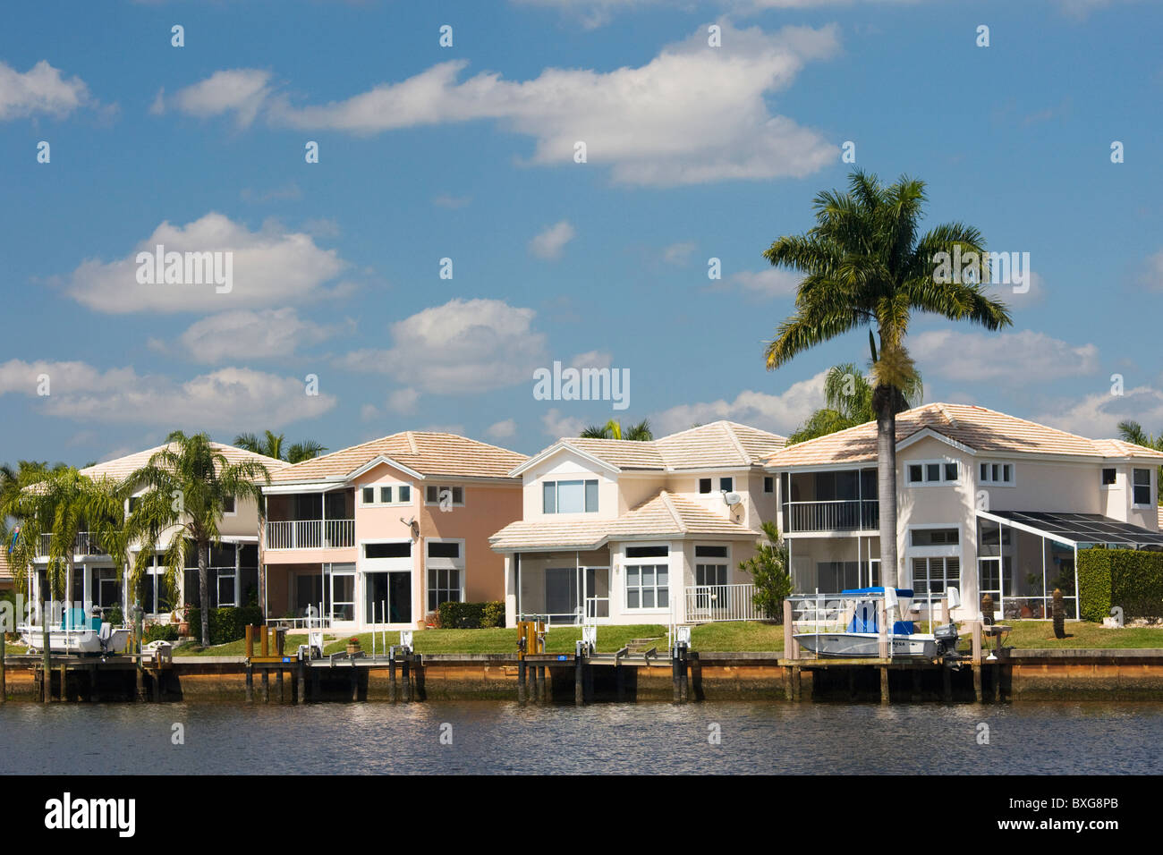 Luxus Ferienhäuser am Hafen der Inseln, Florida, Vereinigte Staaten von Amerika Stockfoto