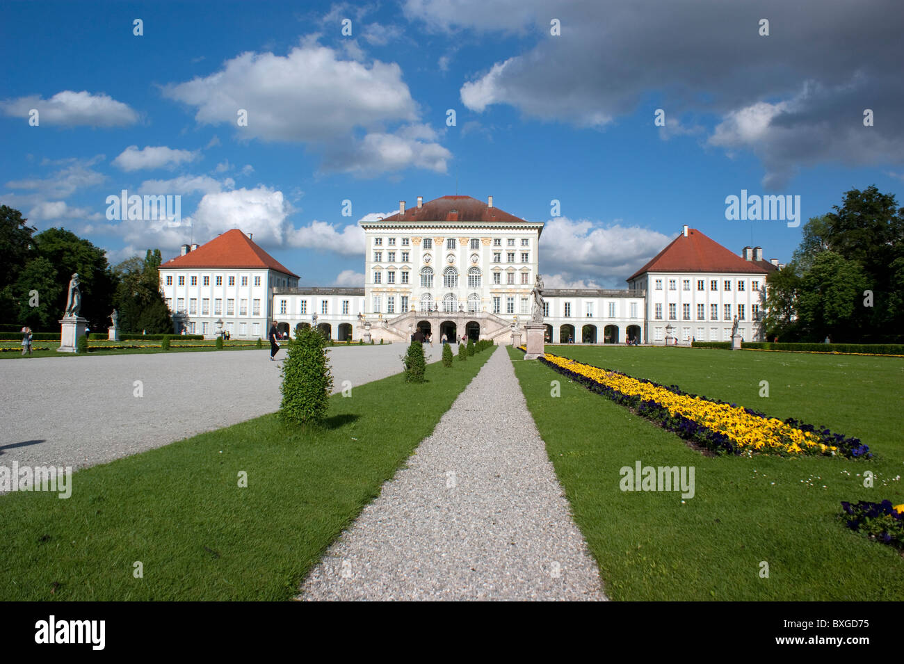 Schloss Nymphenburg in München. Im Hauptgebäude. Stockfoto