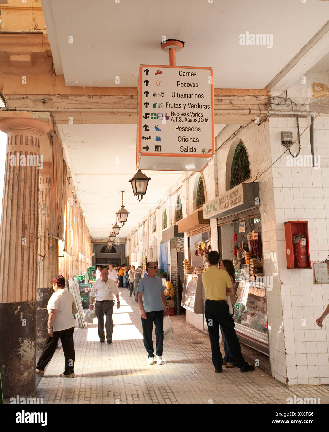 Cadiz Markt Spanien Stockfoto