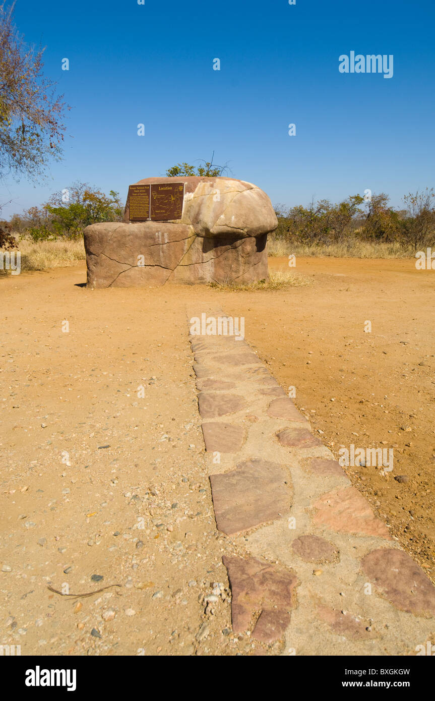 Wendekreis des Steinbocks Kruger Nationalpark in Südafrika Stockfoto