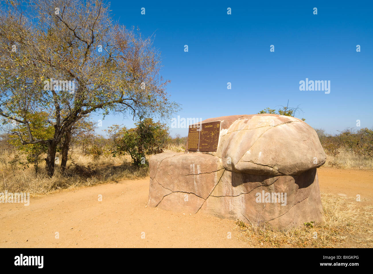 Wendekreis des Steinbocks Kruger Nationalpark in Südafrika Stockfoto