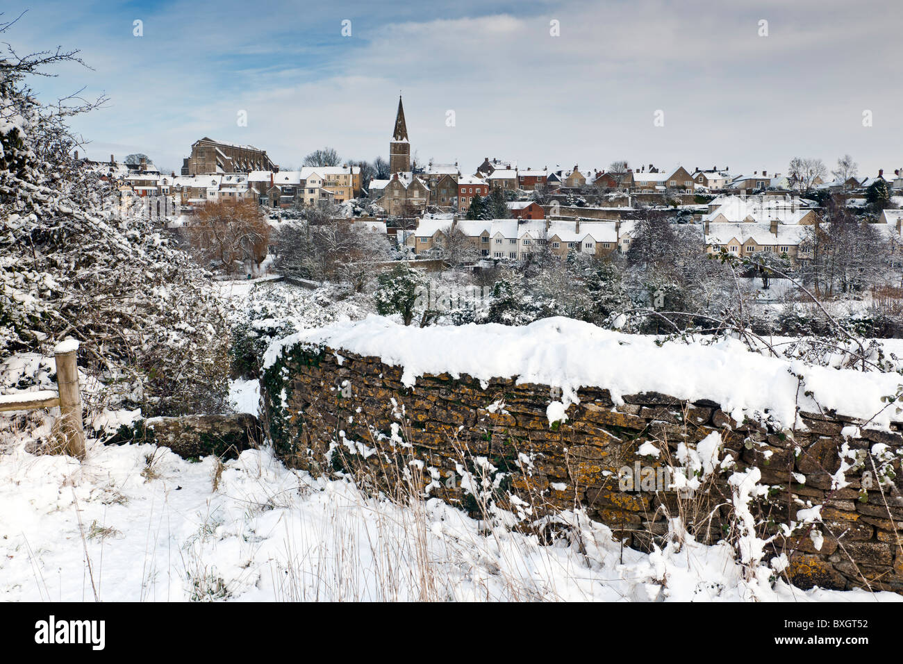 Winter in Wiltshire Stockfoto