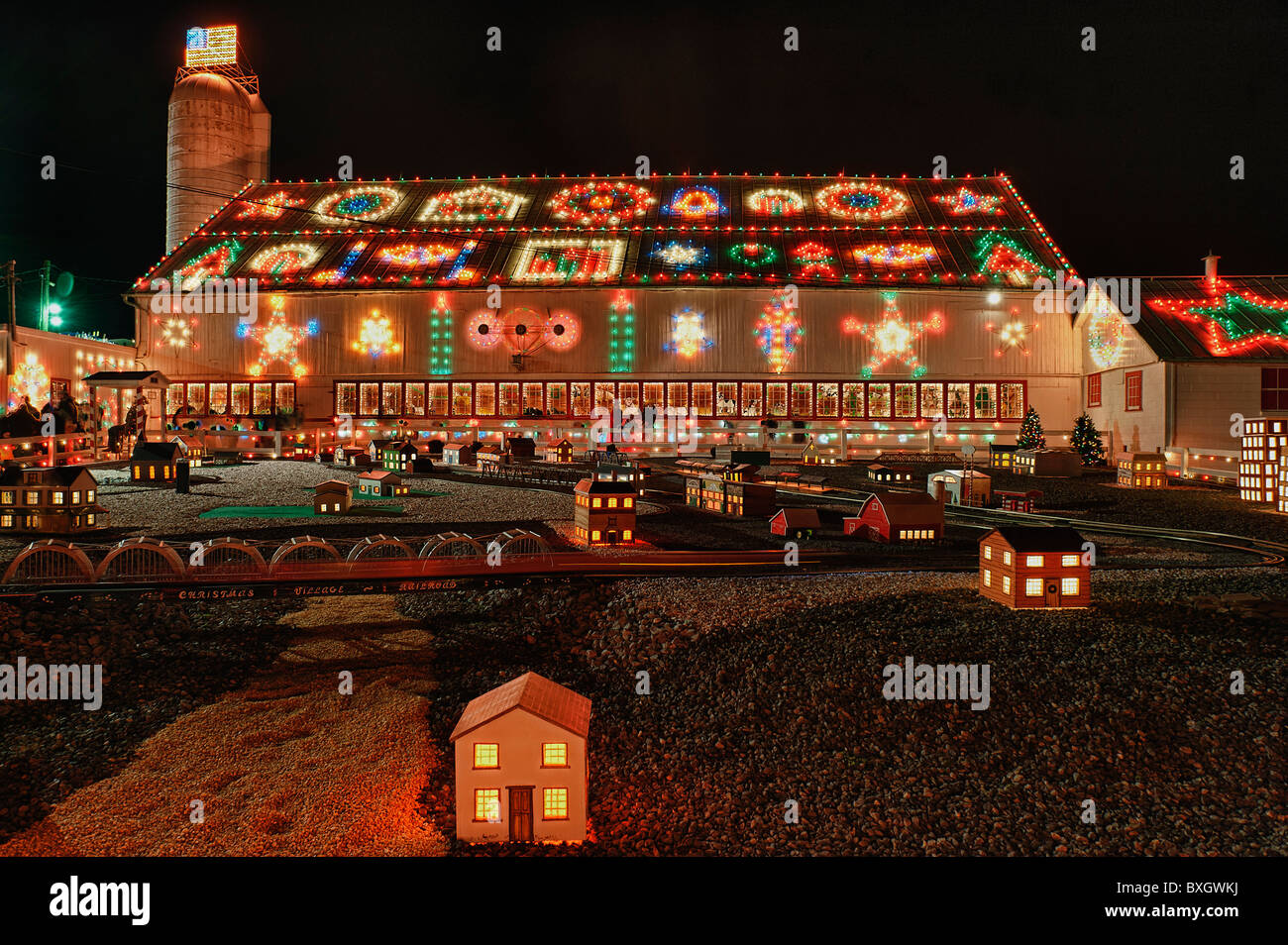 Weihnachten Anzeige an Koziar's Christmas Village, Bernville, Pennsylvania, USA Stockfoto